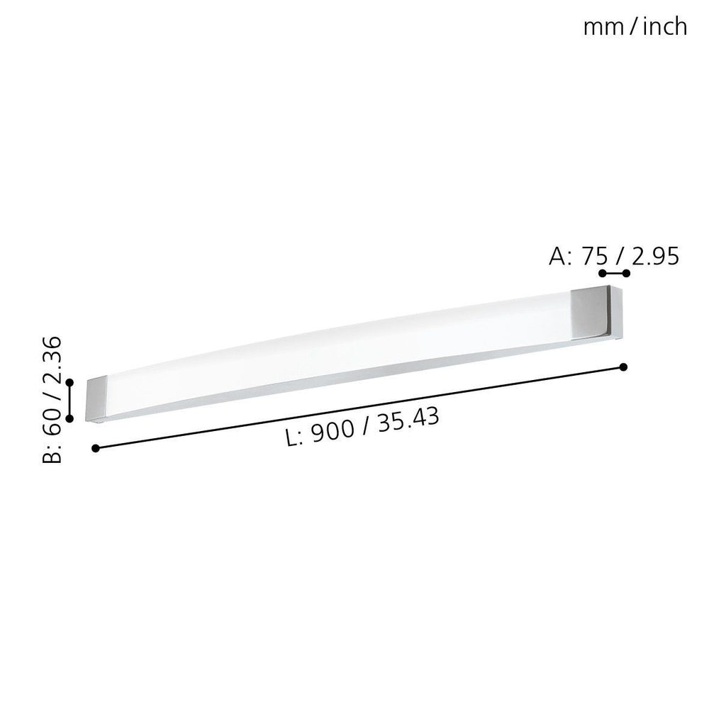EGLO SIDERNO LED MIRROR LIGHT CHROME 900MM
