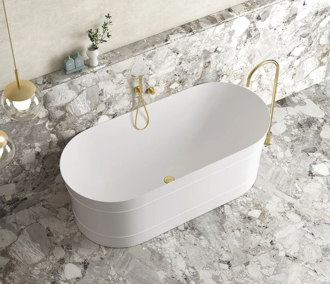 ATTICA BONDI FREE STANDING BATHTUB MATTE WHITE (AVAILABLE IN 1500MM AND 1700MM)