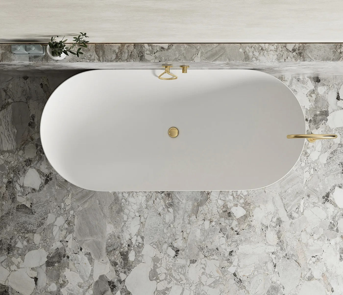 ATTICA BONDI FREE STANDING BATHTUB MATTE WHITE (AVAILABLE IN 1500MM AND 1700MM)