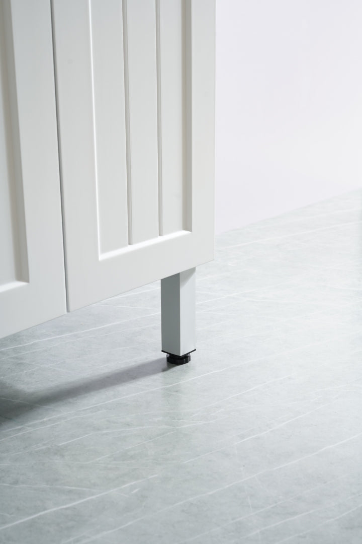 CETO ACACIA SHAKER MATTE WHITE 900MM SINGLE BOWL FLOOR STANDING VANITY (AVAILABLE IN LEFT AND RIGHT HAND DRAWER)