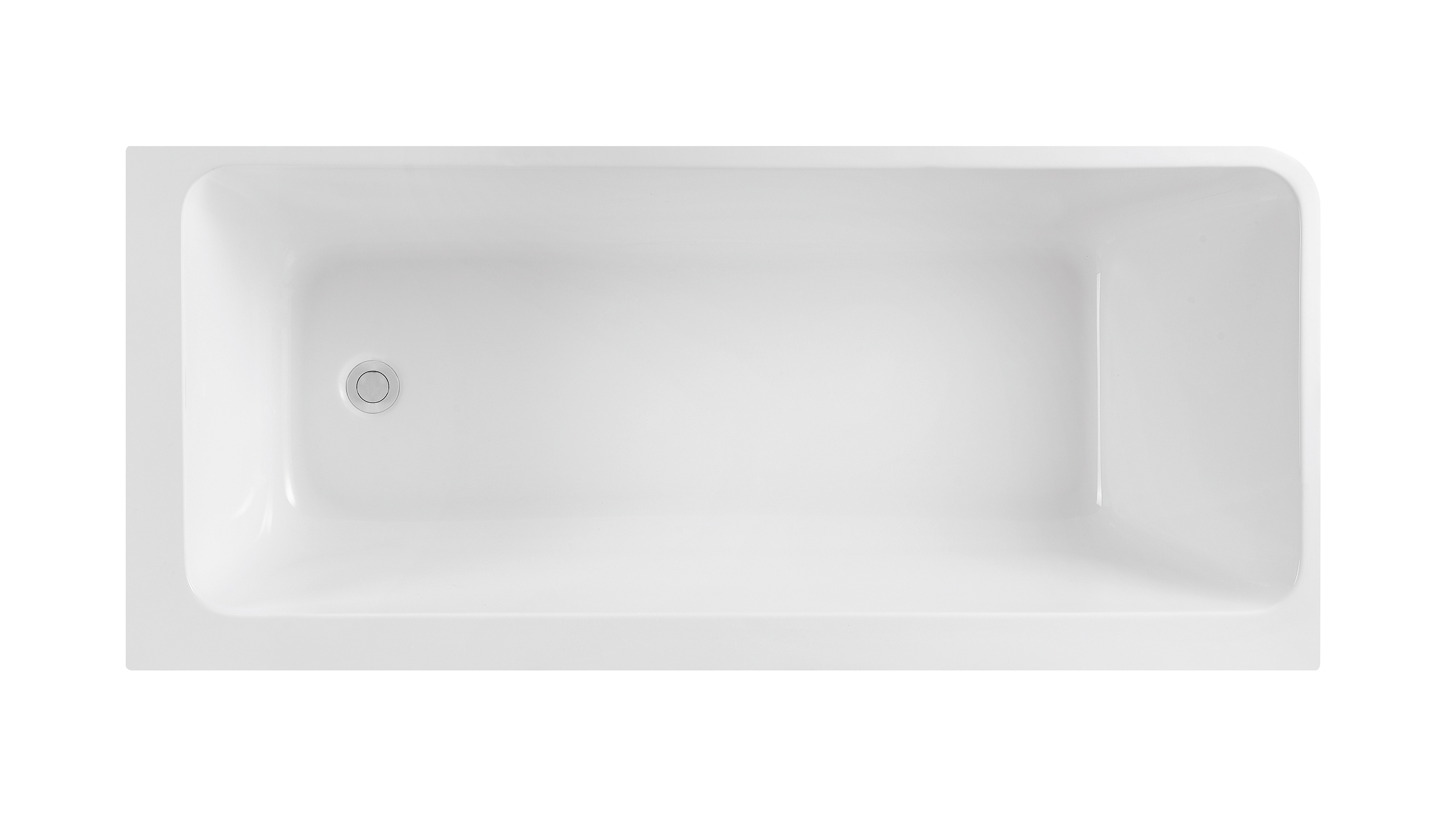 POSEIDON GLOSS WHITE AVIS RIGHT CORNER BACK TO WALL BATHTUB (AVAILABLE IN 1500MM AND 1700MM)