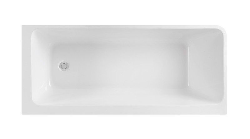POSEIDON GLOSS WHITE AVIS RIGHT CORNER BACK TO WALL BATHTUB (AVAILABLE IN 1500MM AND 1700MM)