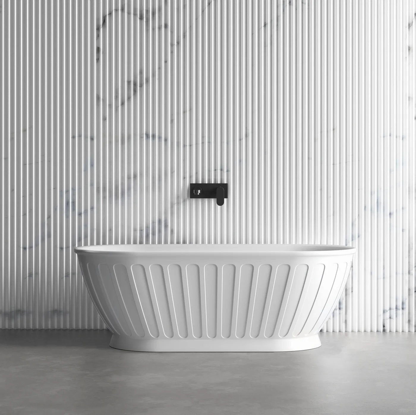 ATTICA KENSINGTON FREESTANDING BATH MATTE WHITE (AVAILABLE IN 1500MM AND 1700MM)