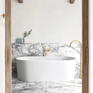 ATTICA NOOSA FREESTANDING BATH MATTE WHITE (AVAILABLE IN 1500MM AND 1700MM)