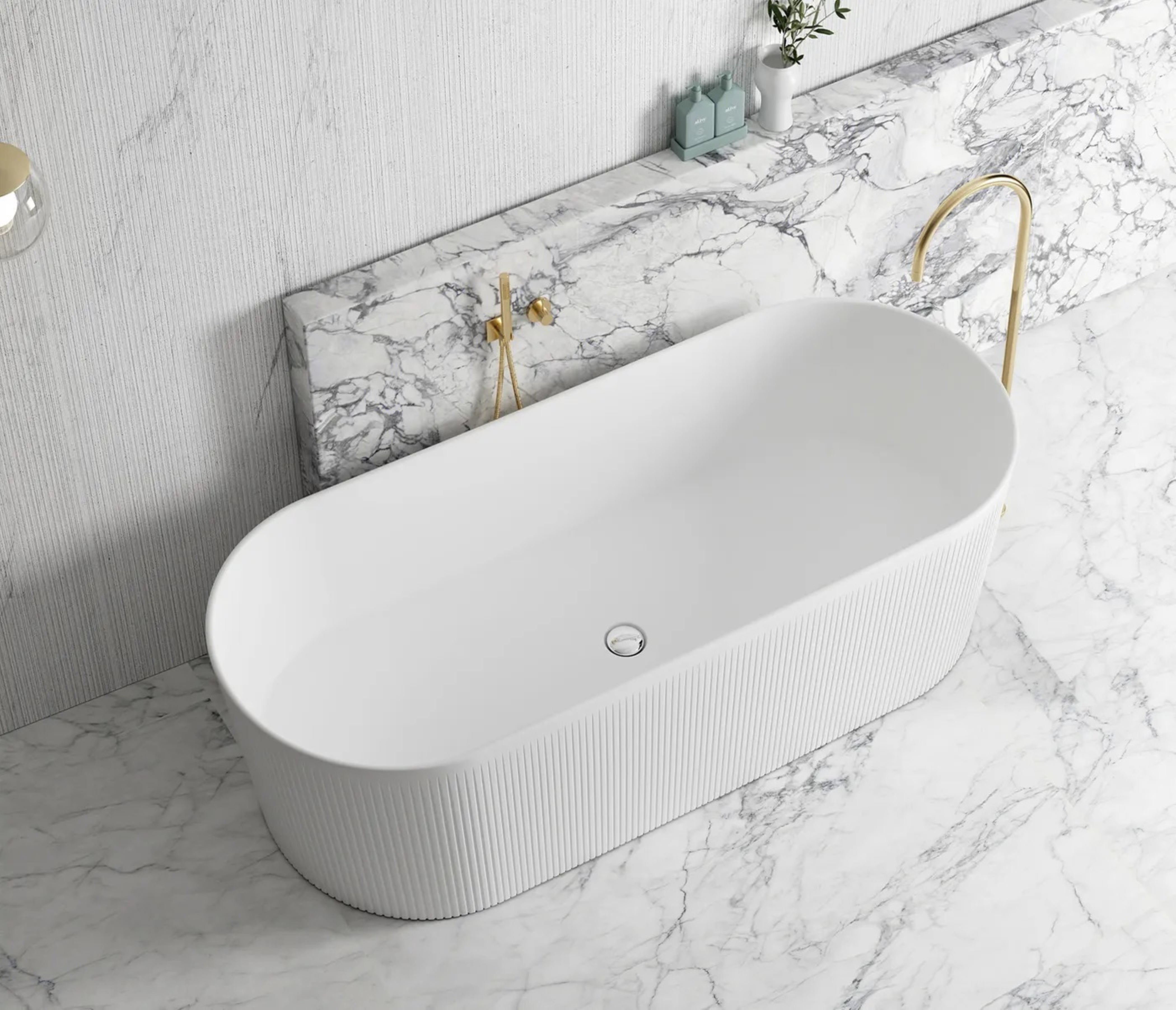 ATTICA NOOSA FREESTANDING BATH MATTE WHITE (AVAILABLE IN 1500MM AND 1700MM)