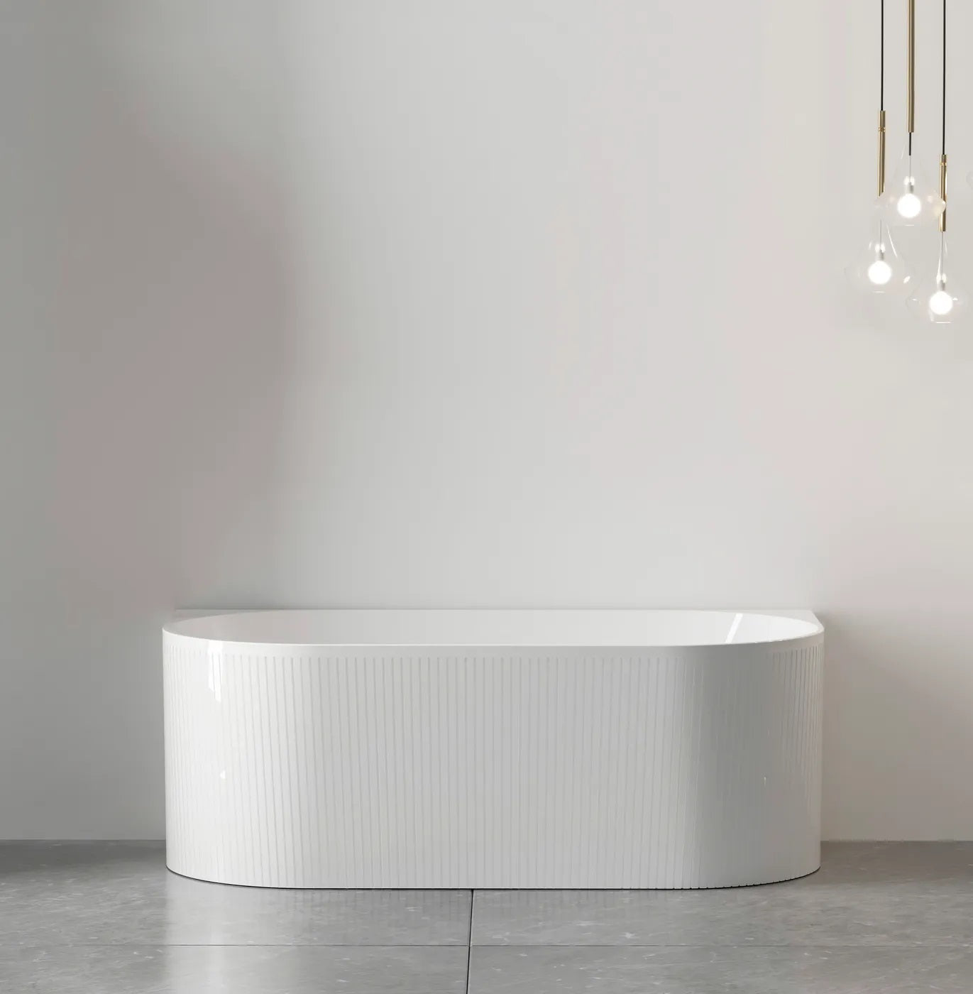 ATTICA NOOSA BACK TO WALL CORNER BATHTUB MATTE WHITE (AVAILABLE IN 1500MM AND 1700MM)