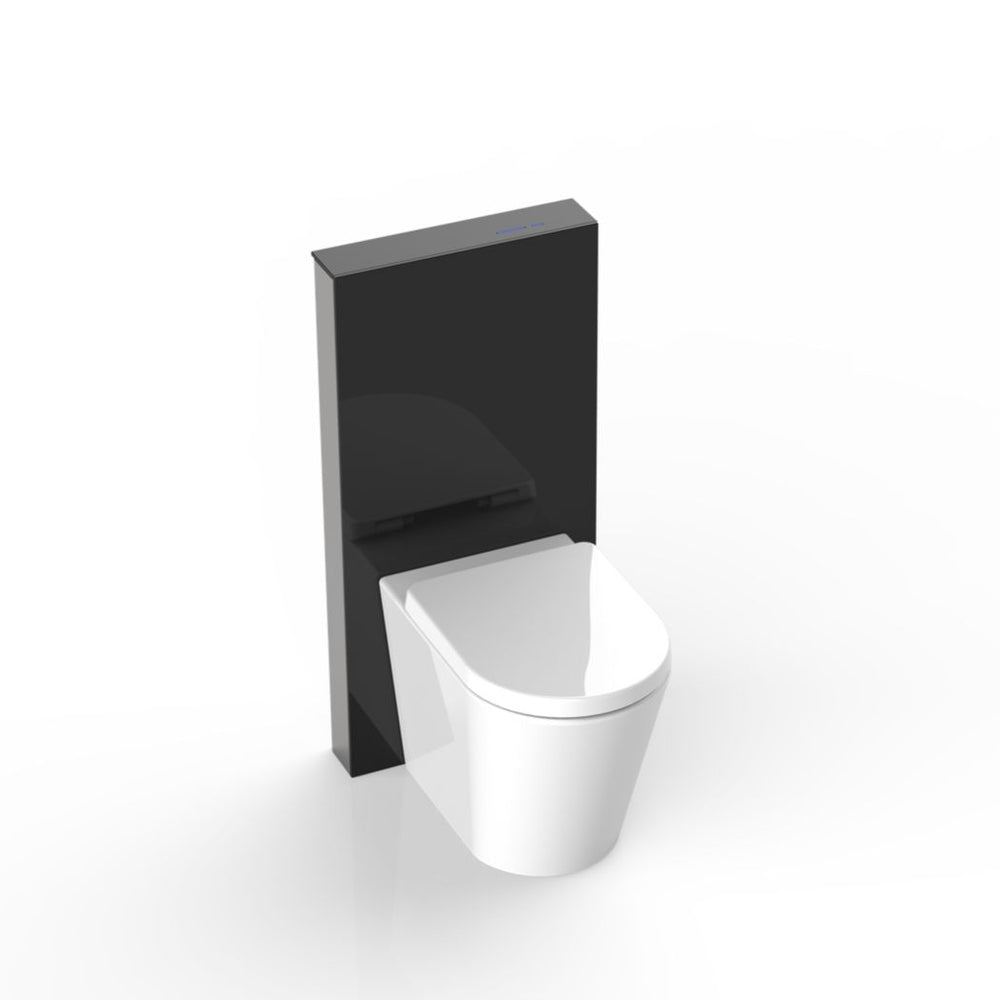 GALLARIA BLACK ALTARETROFIT RIMLESS WALL FACE PAN AND REMOTE BIDET PACKAGE GLOSS WHITE