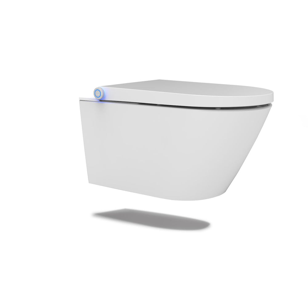 GALLARIA ALTA COMFORT RIMLESS WALL HUNG PAN AND REMOTE BIDET PACKAGE GLOSS WHITE
