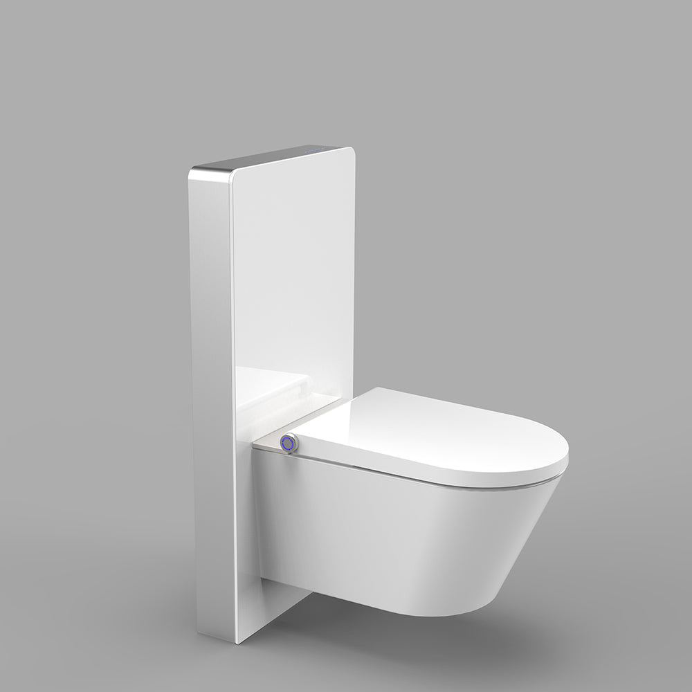 GALLARIA WHITE ALTACOLUMN RIMLESS WALL HUNG PAN AND REMOTE BIDET PACKAGE GLOSS WHITE
