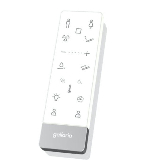GALLARIA WHITE ALTACOLUMN RIMLESS WALL HUNG PAN AND REMOTE BIDET PACKAGE GLOSS WHITE
