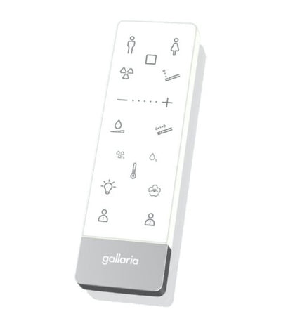 GALLARIA BLACK ALTACOLUMN RIMLESS WALL HUNG PAN AND REMOTE BIDET PACKAGE GLOSS WHITE