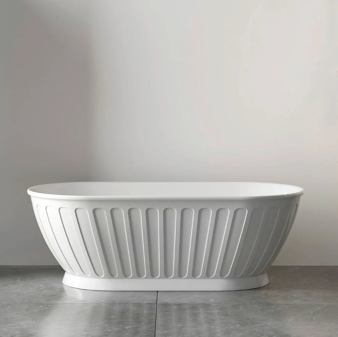 ATTICA KENSINGTON FREESTANDING BATHTUB GLOSS WHITE (AVAILABLE IN 1500MM AND 1700MM)