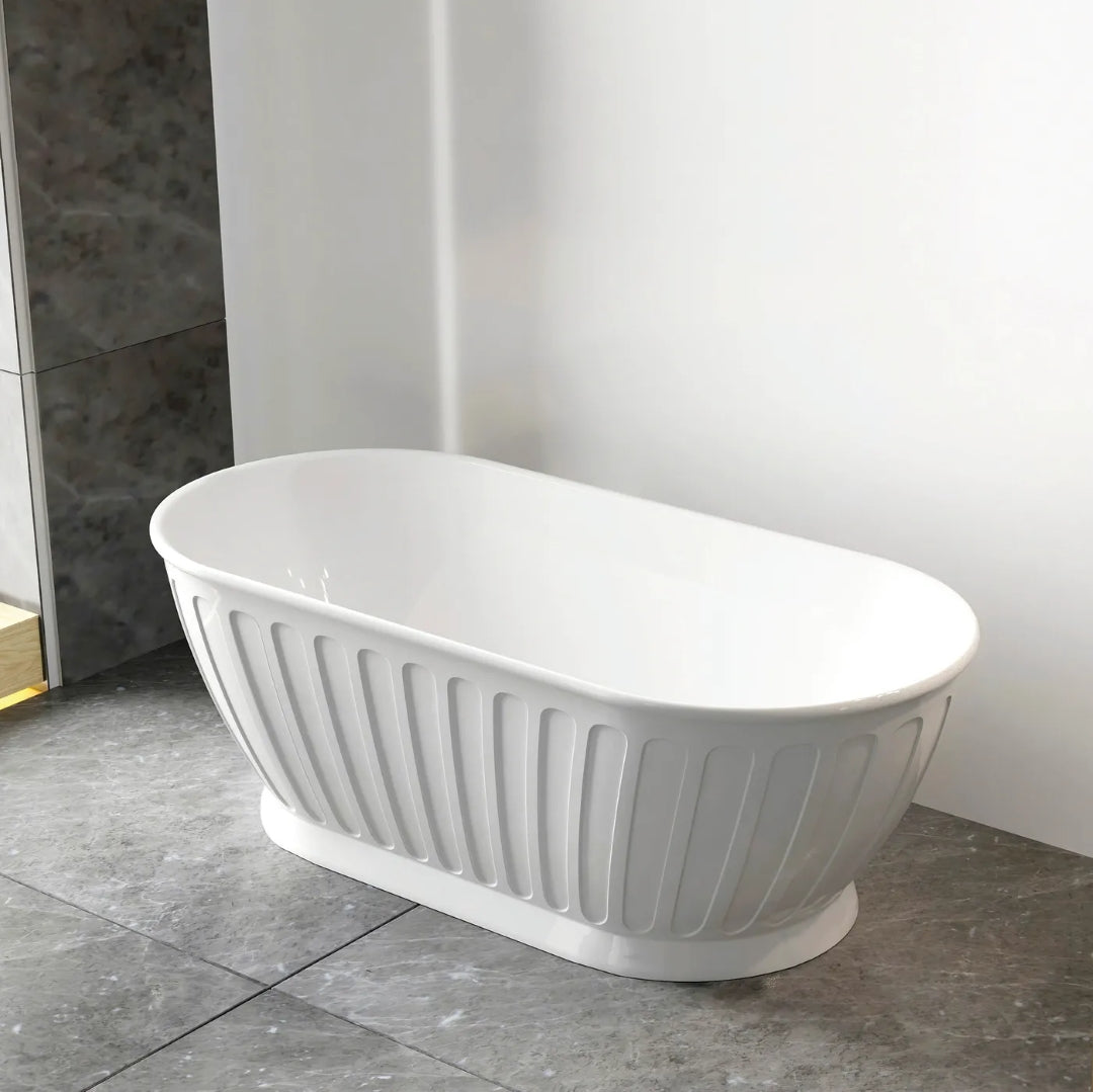 ATTICA KENSINGTON FREESTANDING BATH GLOSS WHITE (AVAILABLE IN 1500MM AND 1700MM)