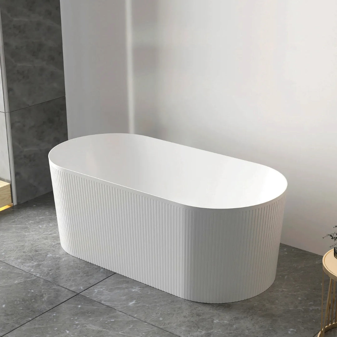ATTICA NOOSA FREESTANDING BATH GLOSS WHITE (AVAILABLE IN 1500MM AND 1700MM)
