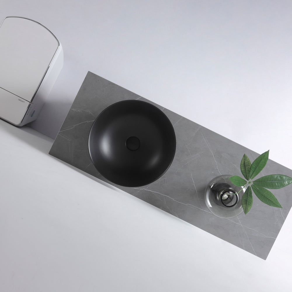 AULIC ARGYLE BASIN MATTE BLACK 405MM