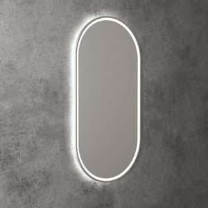 AULIC BEAU MONDE LED MIRROR BRUSHED NICKEL 3 COLOUR LIGHTS 450X900MM