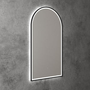AULIC CANTERBURY LED MIRROR MATTE BLACK 3 COLOUR LIGHTS 500X900MM