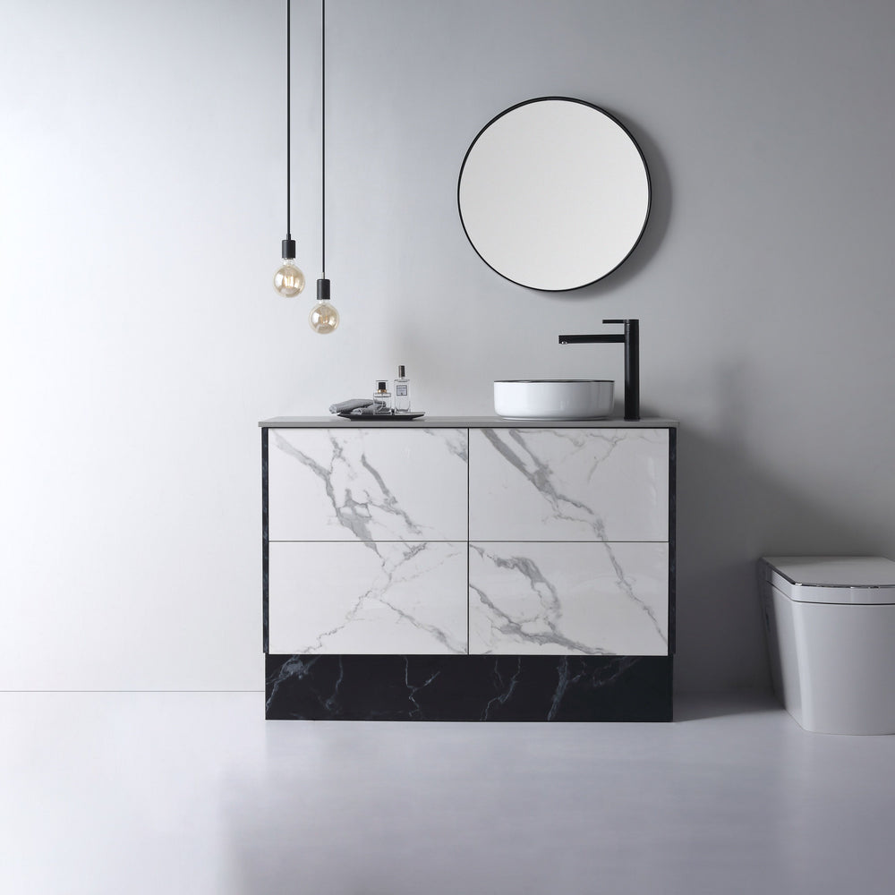 AULIC DOVE BASIN WHITE WITH BLACK EDGE 360MM