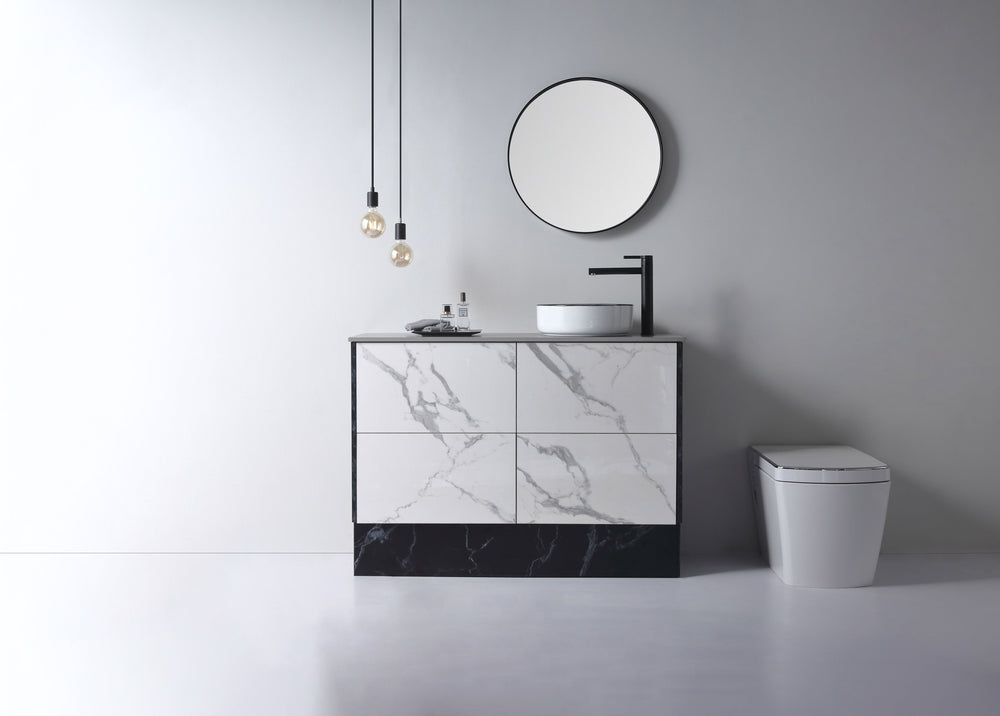 AULIC DOVE BASIN WHITE WITH BLACK EDGE 360MM