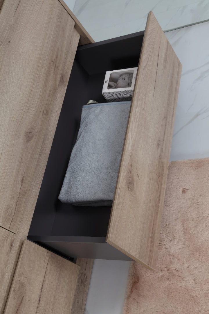 AULIC MAX WHITE OAK 1200MM SINGLE BOWL FREESTANDING VANITY