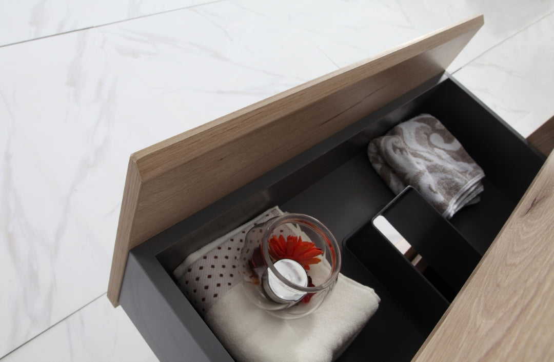AULIC MAX WHITE OAK 750MM SINGLE BOWL FREESTANDING VANITY