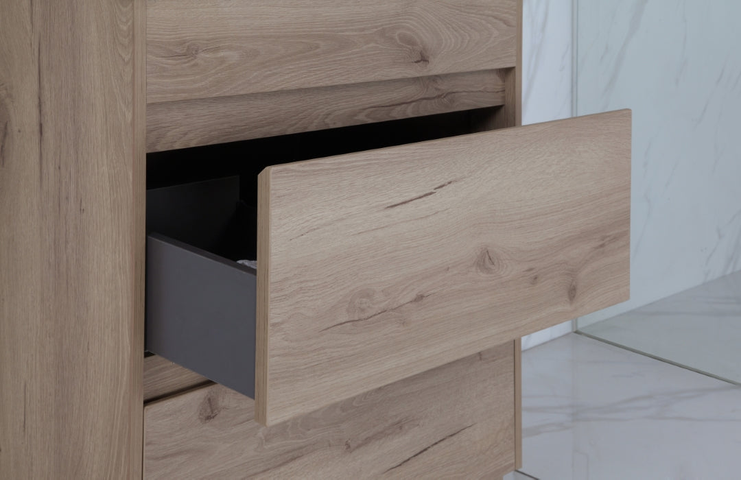 AULIC MAX WHITE OAK 750MM SINGLE BOWL FREESTANDING VANITY