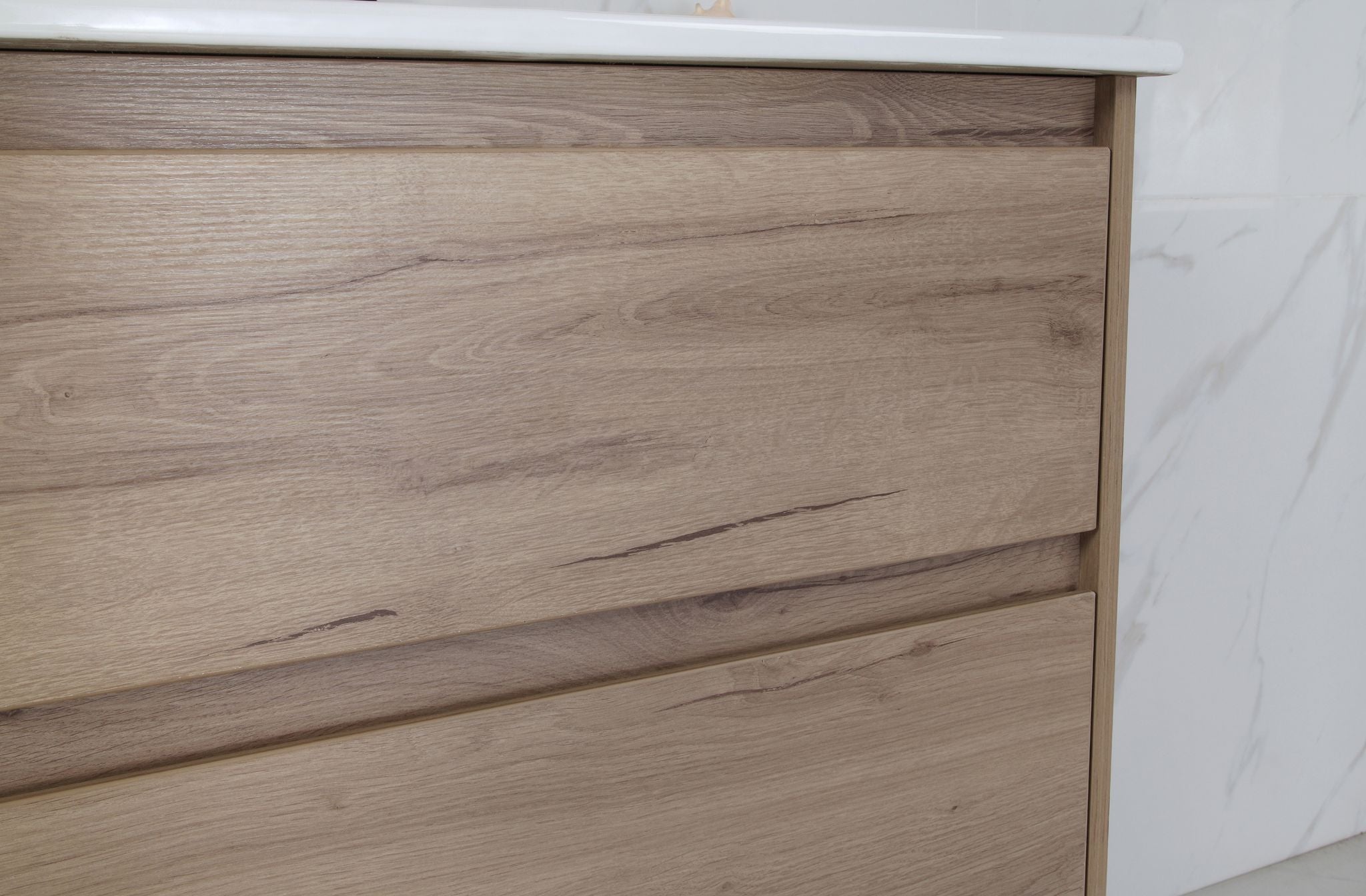 AULIC MAX WHITE OAK 750MM SINGLE BOWL WALL HUNG VANITY