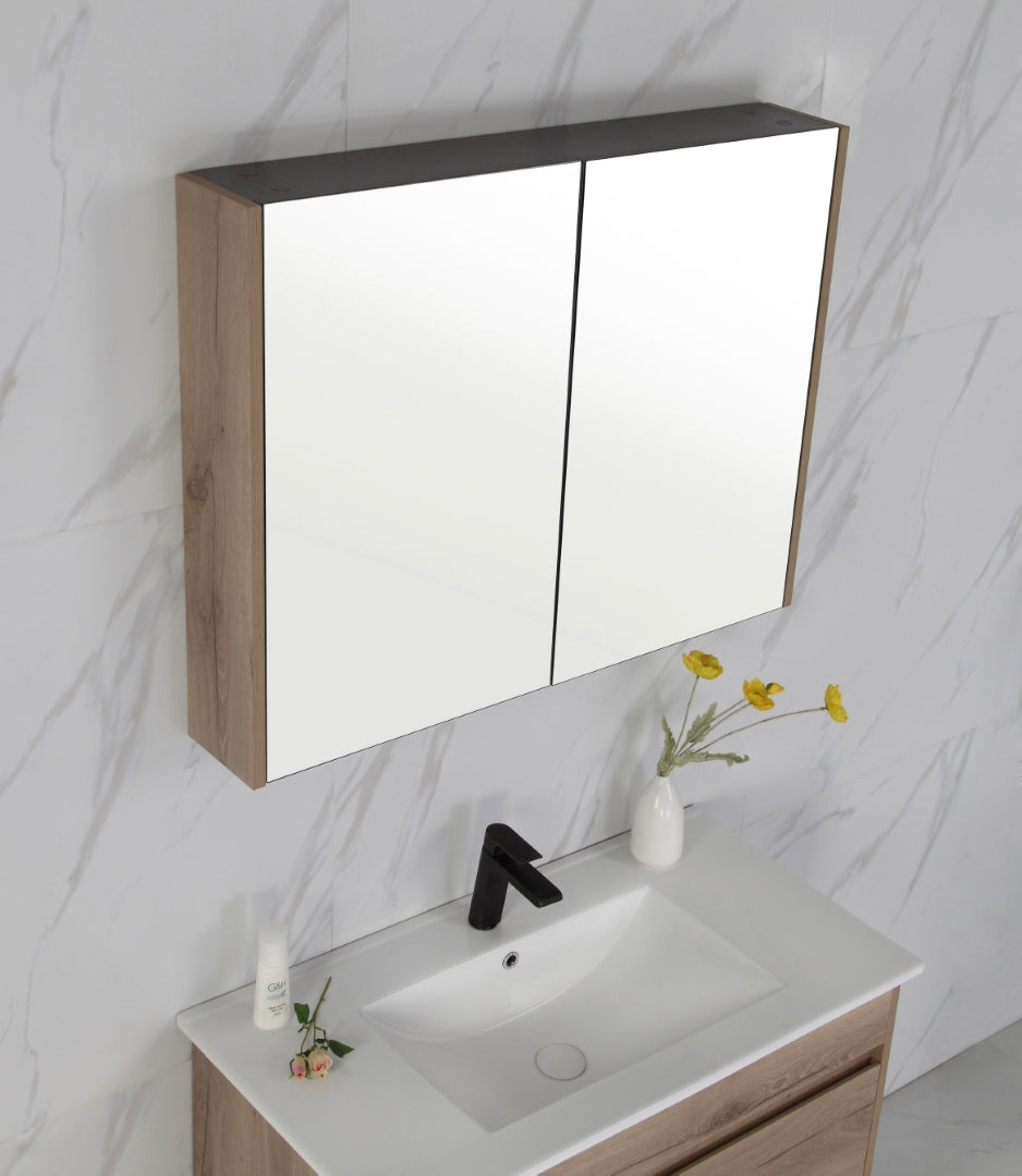 AULIC MAX WHITE OAK 900MM SINGLE BOWL FREESTANDING VANITY