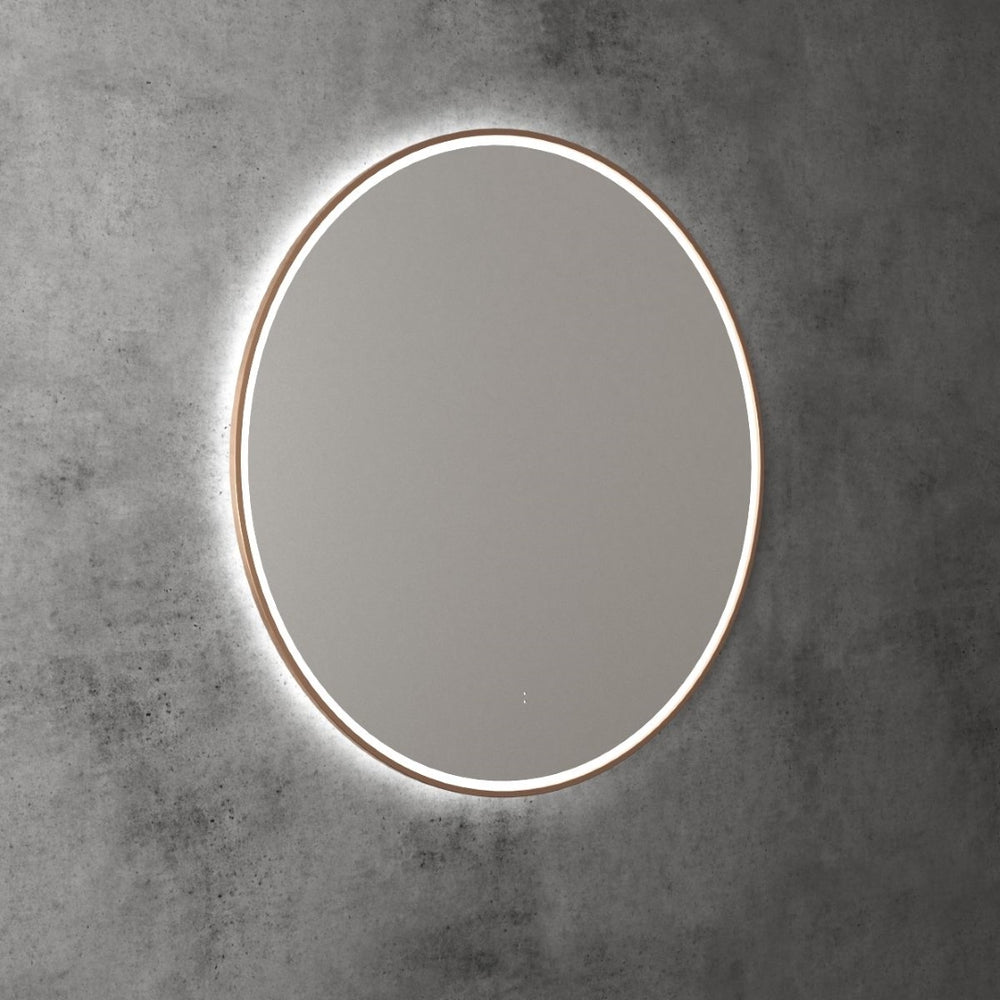 AULIC WINDSOR LED MIRROR BRUSHED BRONZE 3 COLOUR LIGHTS 900X900MM