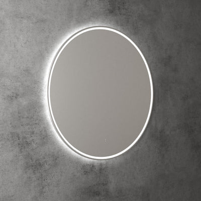 AULIC WINDSOR LED MIRROR BRUSHED NICKEL 3 COLOUR LIGHTS 900X900MM