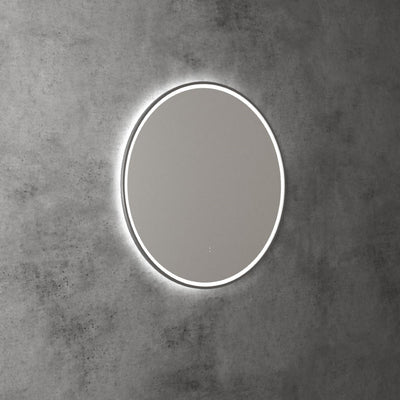 AULIC WINDSOR LED MIRROR GUN METAL 3 COLOUR LIGHTS 700X700MM