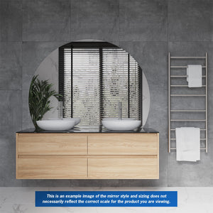 THERMOGROUP ABLAZE STANDARD D-SHAPE POLISHED EDGE HUNG MIRROR 1500X1100MM