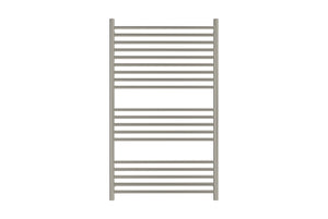 LINSOL ALLEGRA 19 BAR WIDE HEATED TOWEL RAIL BRUSHED NICKEL 1200MM