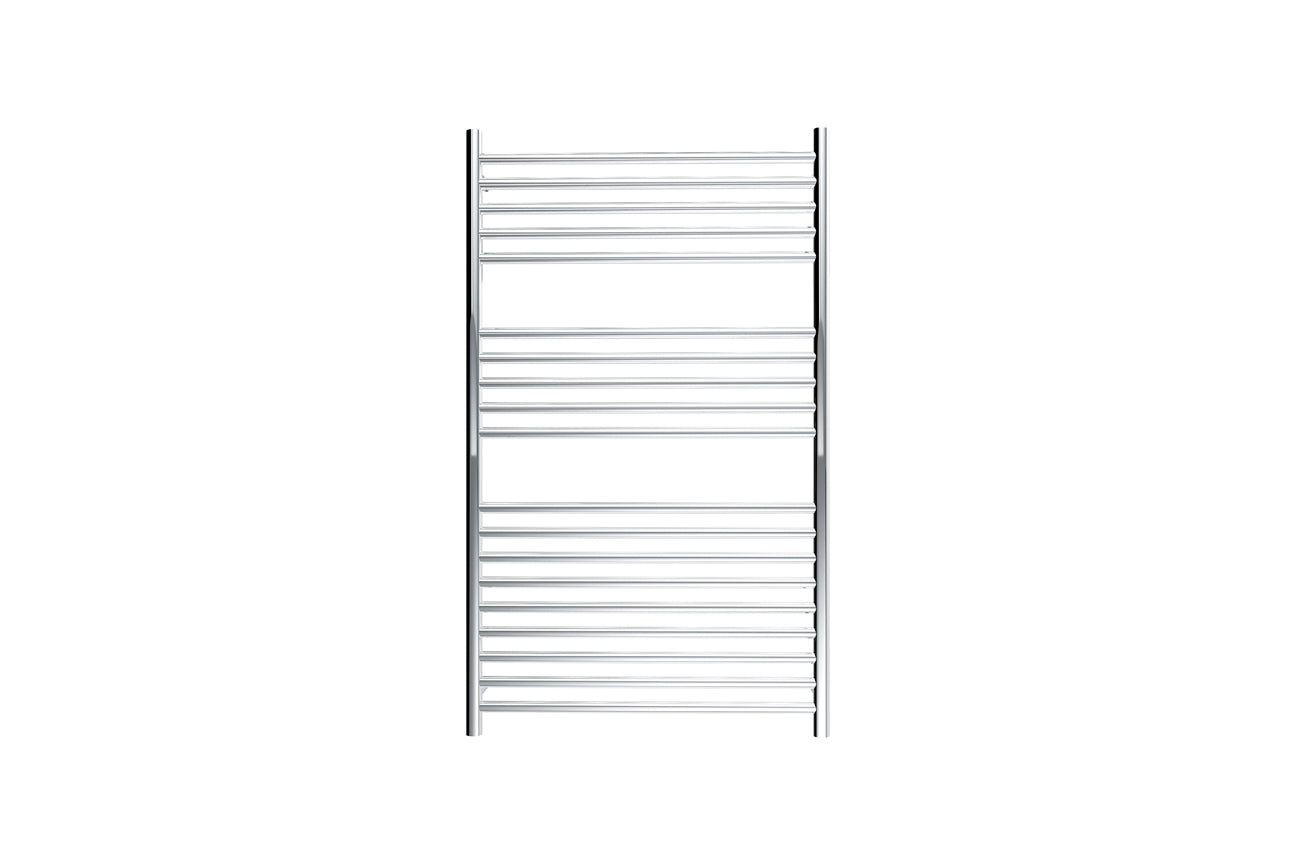 LINSOL ALLEGRA 19 BAR WIDE HEATED TOWEL RAIL CHROME 1200MM