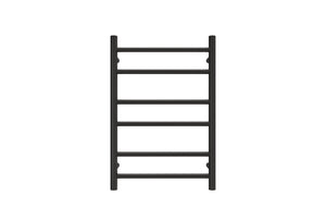 LINSOL ALLEGRA 6 BAR HEATED TOWEL RAIL MATTE BLACK 700MM