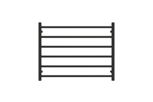 LINSOL ALLEGRA 6 BAR WIDE HEATED TOWEL RAIL MATTE BLACK 650MM