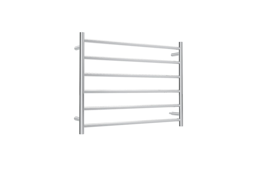 LINSOL ALLEGRA 6 BAR WIDE HEATED TOWEL RAIL CHROME 650MM