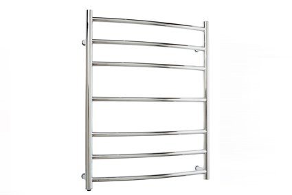 LINSOL ALLEGRA 7 BAR CURVED HEATED TOWEL RAIL CHROME 810MM