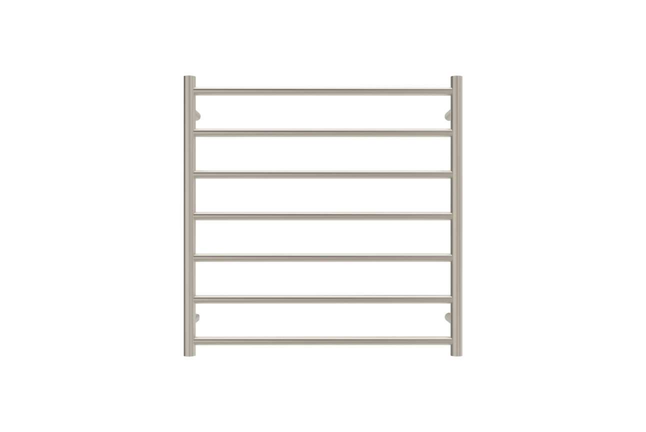 LINSOL ALLEGRA 7 BAR HEATED TOWEL RAIL BRUSHED NICKEL 750MM