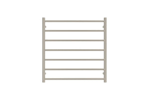 LINSOL ALLEGRA 7 BAR HEATED TOWEL RAIL BRUSHED NICKEL 750MM