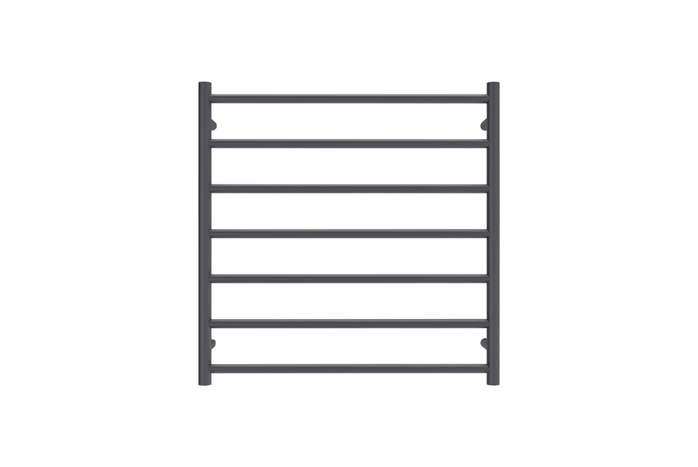 LINSOL ALLEGRA 7 BAR HEATED TOWEL RAIL MATTE BLACK 750MM