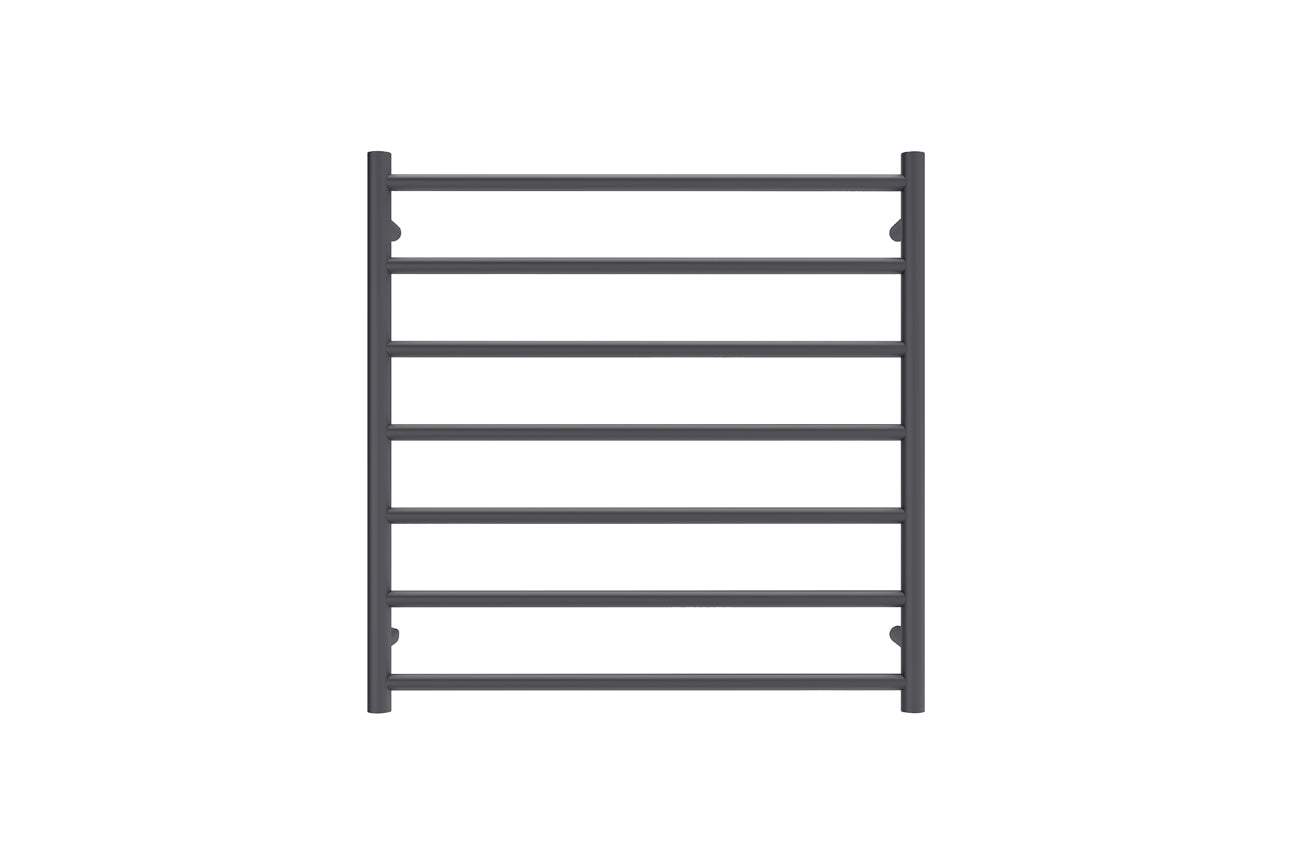 LINSOL ALLEGRA 7 BAR HEATED TOWEL RAIL MATTE BLACK 750MM