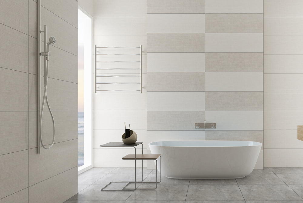 LINSOL ALLEGRA 7 BAR HEATED TOWEL RAIL CHROME 750MM