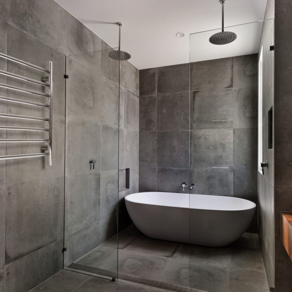 LINSOL ALLEGRA 8 BAR HEATED TOWEL RAIL CHROME 800MM