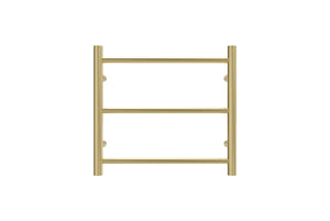 LINSOL AVID 3 BAR HEATED TOWEL RAIL BRUSHED BRASS 450MM