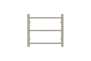 LINSOL AVID 3 BAR HEATED TOWEL RAIL BRUSHED NICKEL 450MM