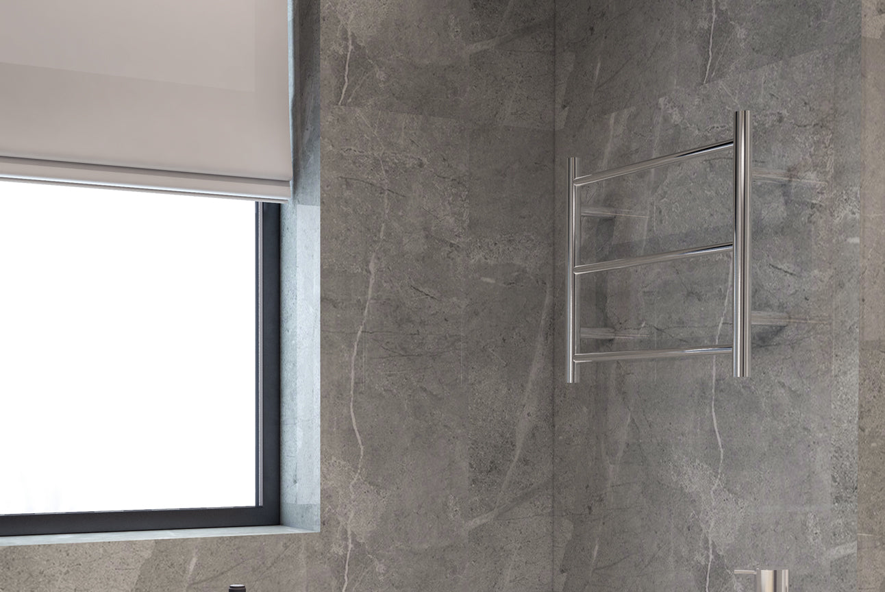 LINSOL AVID 3 BAR HEATED TOWEL RAIL CHROME 450MM