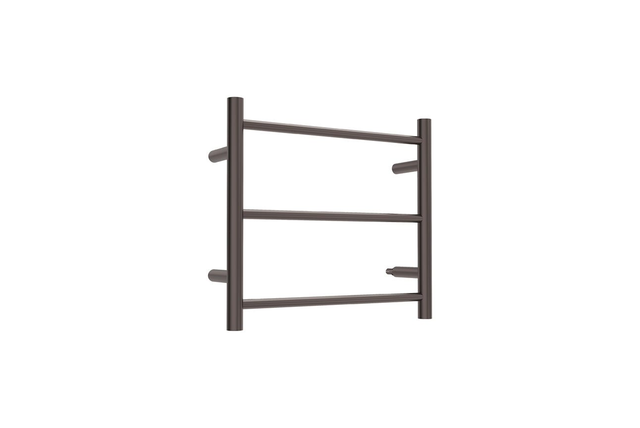 LINSOL AVID 3 BAR HEATED TOWEL RAIL GUN METAL 450MM