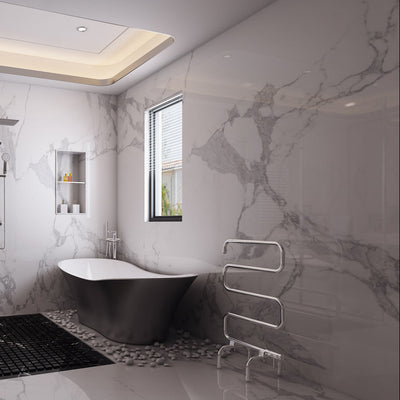 LINSOL AVID 5 BAR HEATED FREESTANDING RAIL CHROME 950MM