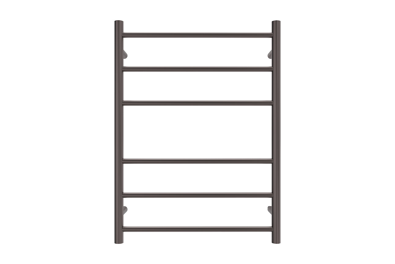 LINSOL AVID 6 BAR HEATED TOWEL RAIL GUN METAL 800MM